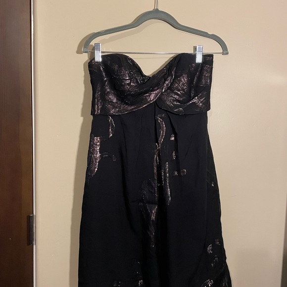 NICOLE MILLER COLLECTION BLACK SILK CHIFFON Mini dress - Picture 14 of 16